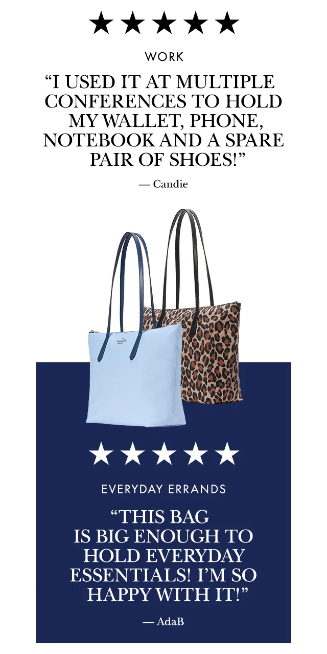 "This bag is big enough to hold everyday essentials! I'm so happy with it!"