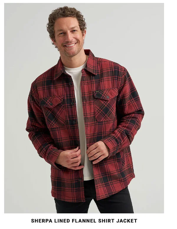 Sherpa Lined Flannel Shirt Jacket