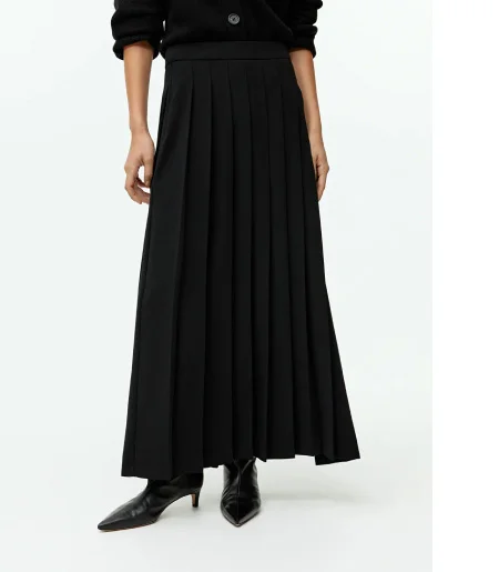 Pleated Midi Skirt