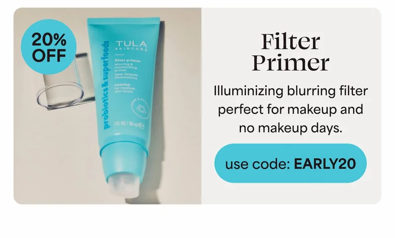Filter Primer llluminizing blurring filter perfect for makeup and no makeup days. -- use code: discount code