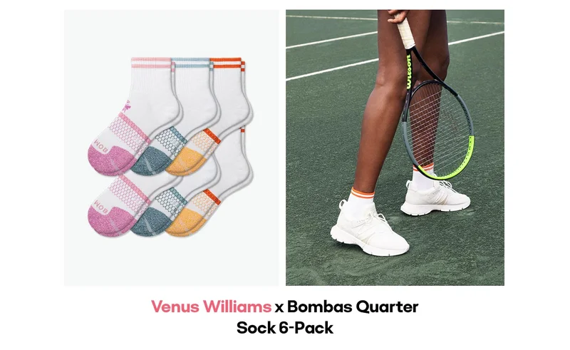 Venus Williams × Bombas Ovarter Sock 6-Pack
