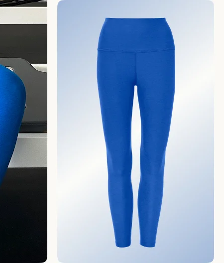 Spacedye Caught In The Midi High Waisted Legging in Court Blue Heather