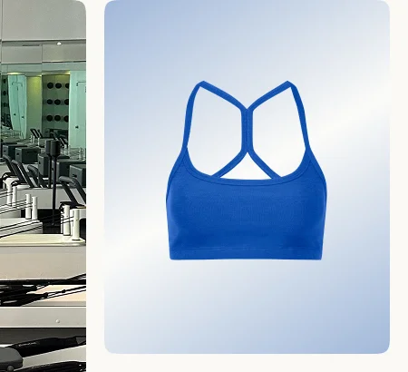Spacedye Slim Racerback Bra in Court Blue Heather