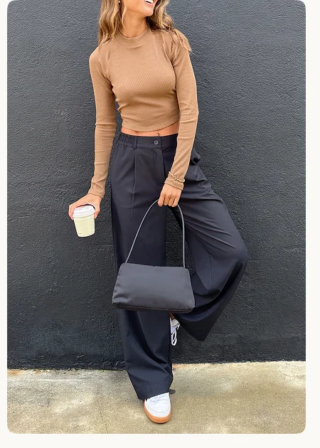 Status Wide Leg Trouser in Black
