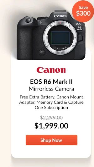 Canon EOS R6 Mark II Mirrorless Camera, Black  Free Extra Battery, Canon Mount Adapter, Memory Card & Capture One Subscription
