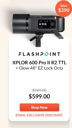 Flashpoint XPLOR 600 Pro II R2 TTL + Glow 48inches EZ Lock Octa
