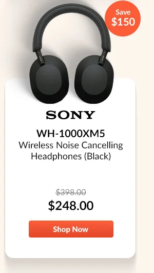 Sony WH-1000XM5 Wireless Noise Cancelling Headphones (Black)