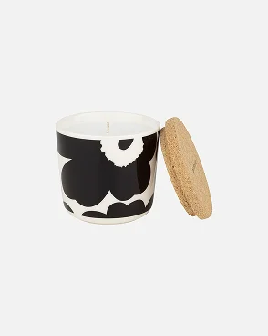 Unikko candle with cork top.