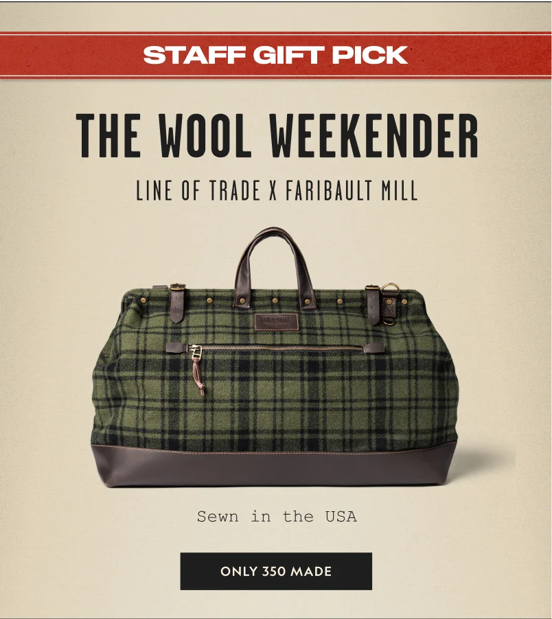 Line of Trade x Faribault Mill Special Edition Weekender Bag
