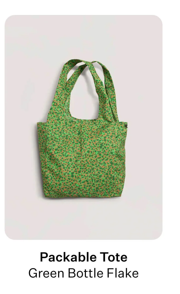 Packable Tote - Green Bottle Flake