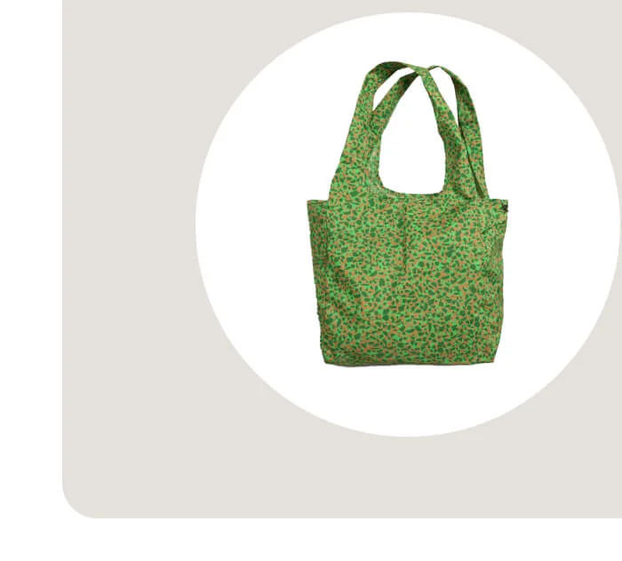 Packable Tote - Green Bottle Flake