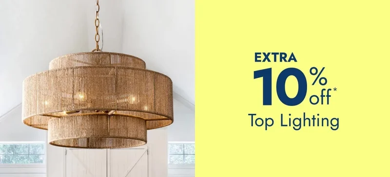 Extra 10% off top lighting