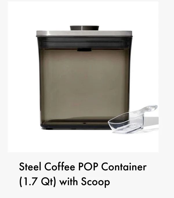 Steel Coffee POP Container (1.7 Qt) with Scoop