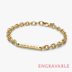 Engravable Bar Link Bracelet