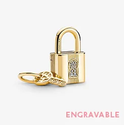 Padlock & Key Dangle Charm