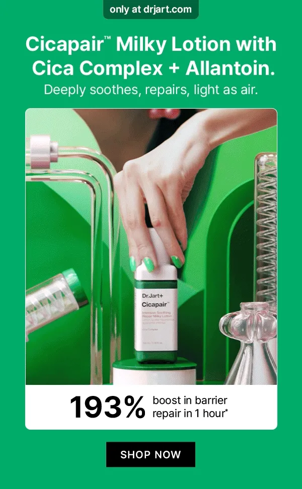 Calling all sensitive skin types. Get 3 free Cicapair full sizes with orders $65+.