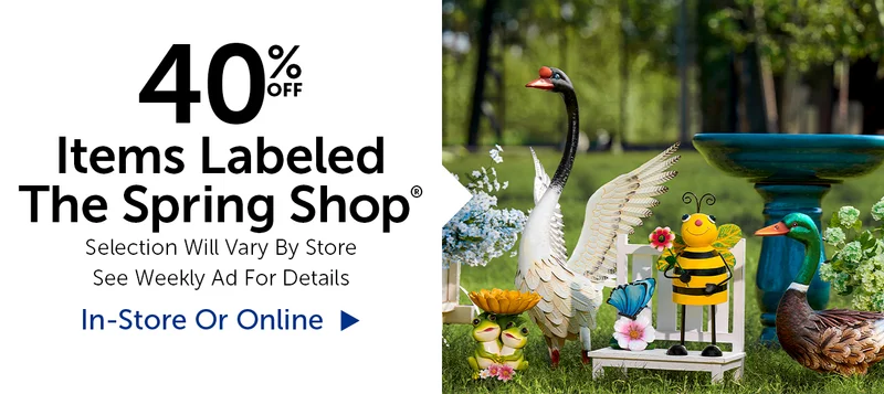 40% Off Items Labeled Spring Shop® - Selection Will Vary By Store