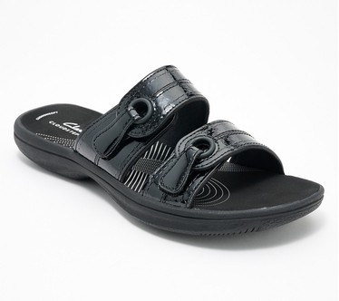 Clarks Cloudsteppers Adjustable Slide Sandals - Breeze Maye