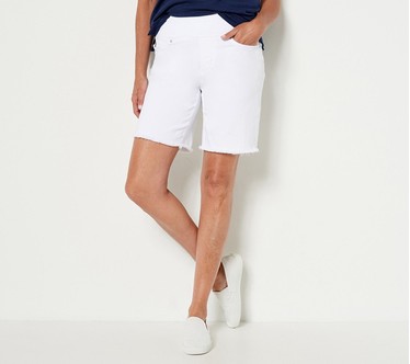 Belle by Kim Gravel TripleLuxe Twill 5-Pocket 8" Shorts