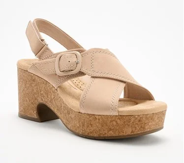 Clarks Collection Leather Wedges - Nerisa Pace