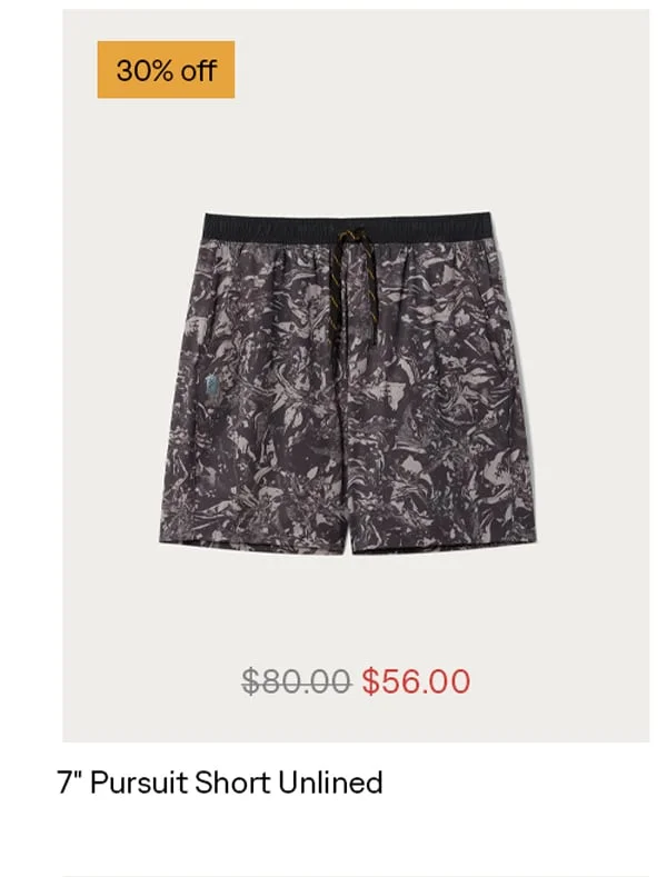 7'' Pursuit Short Unlined - 30% off