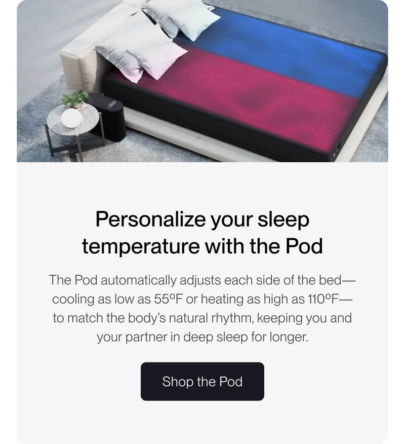Personalize your sleep temperature with the Pod
