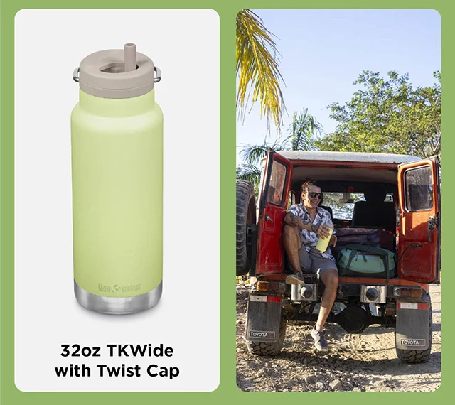 32oz TKWide Bottle with Twist Cap - Shadow Lime