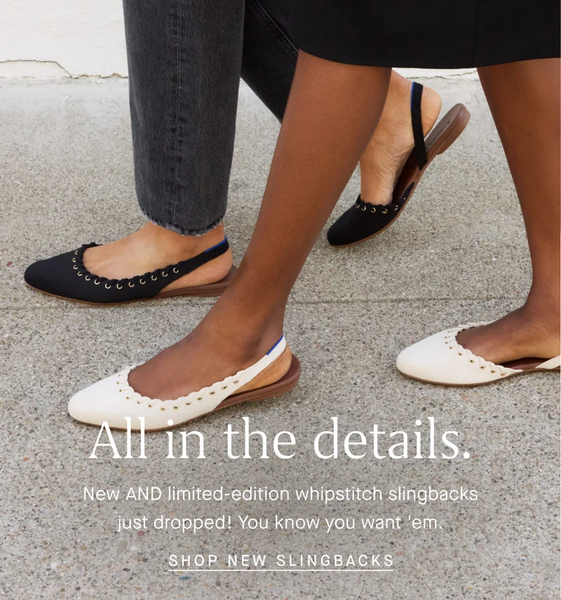 All in the details. New AND limited-edition whipstitch slingbacks just dropped! You know you want ‘em. SHOP NEW SLINGBACKS