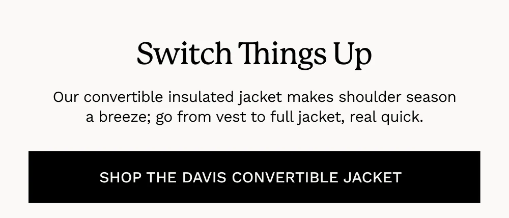 Davis Convertible Jacket in Black