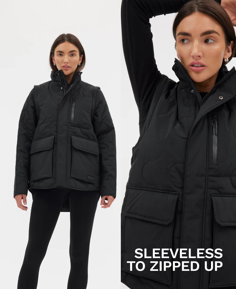 Davis Convertible Jacket in Black