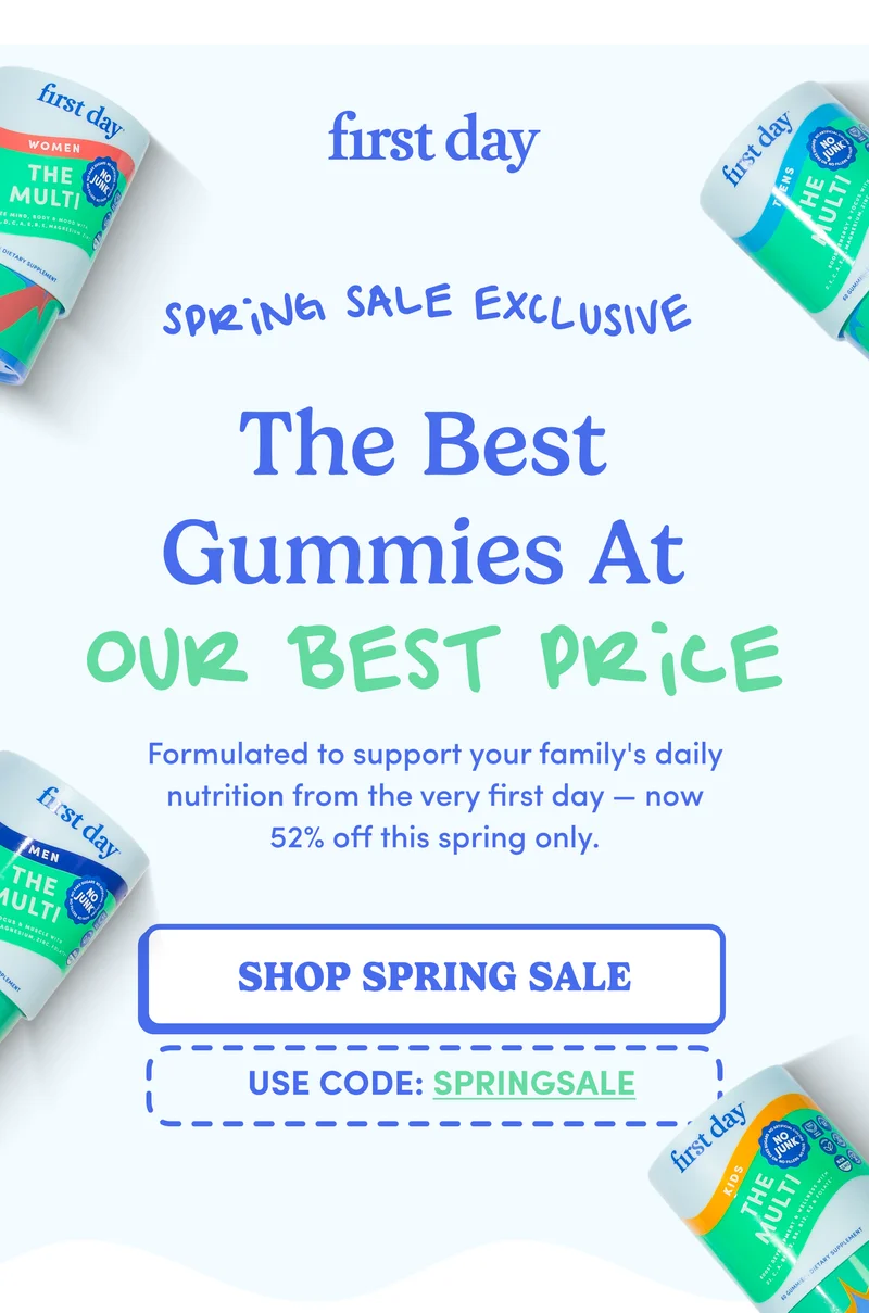 Spring Sale Exclusive | The Best Gummies at our best price