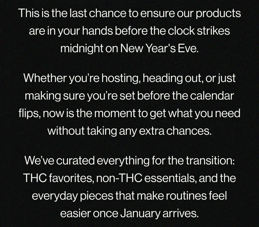 This is the last chance to ensure our products