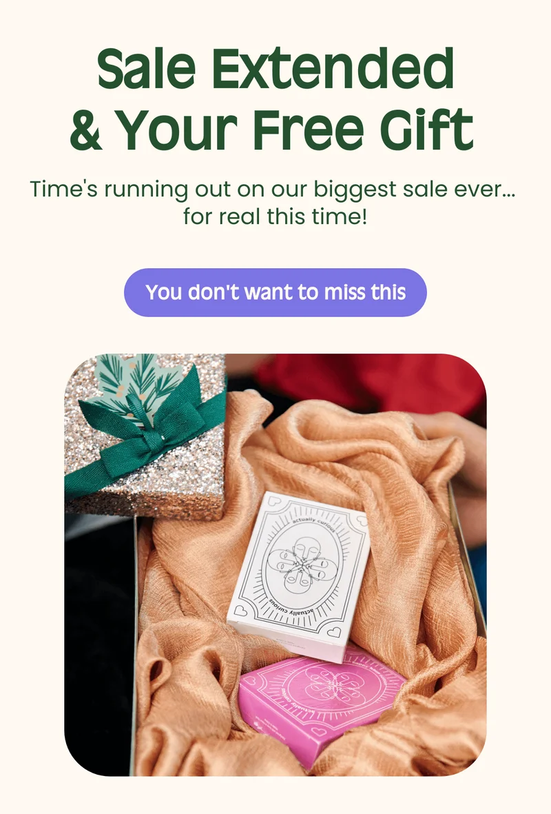 Sale Extendedamp; Your Free Gift Times running out on our biggest sale ever... for real this time! You dont want to miss this