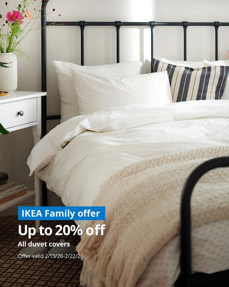 IKEA white duvet cover