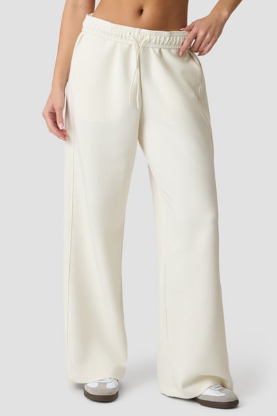 Image of Contrast Straight Leg Pants Ivory