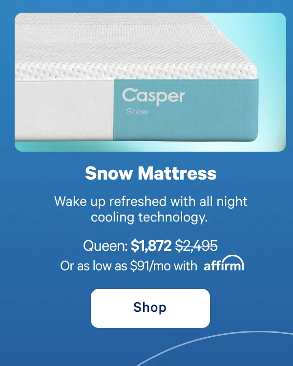 Snow Mattress >> Wake up refreshed with all night cooling technology. >> Shop now >>