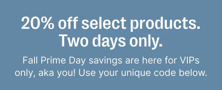 20% off select products.