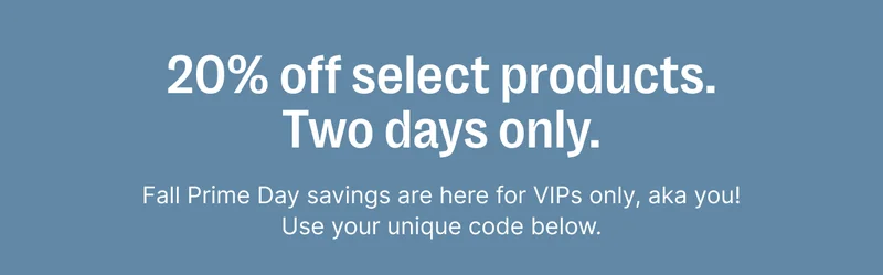 20% off select products.