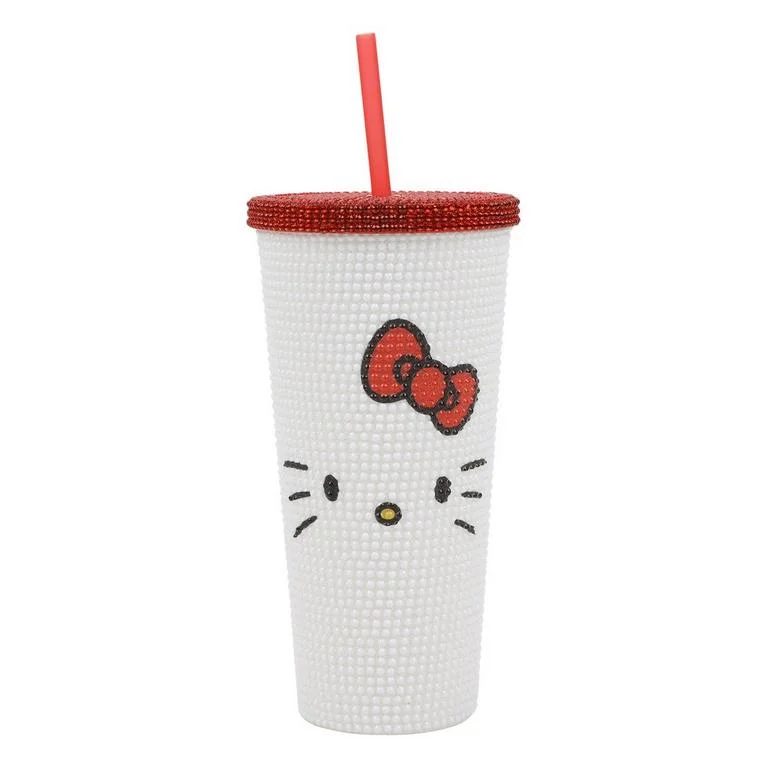 Bioworld Merchandising Hello Kitty Face Tumbler with Rhinestones