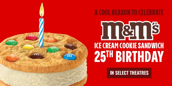 A COOL REASON TO CELEBRATE M&M'S ICE CREAM SANDWICH 25TH BIRTHDAY | IN SELECT THEATRES