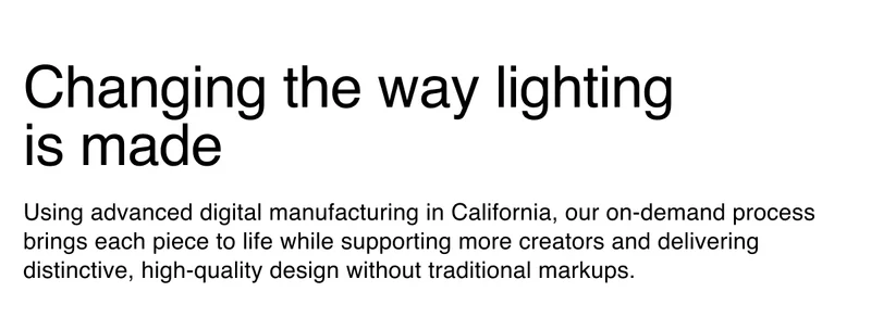 Changing the way lighting is made