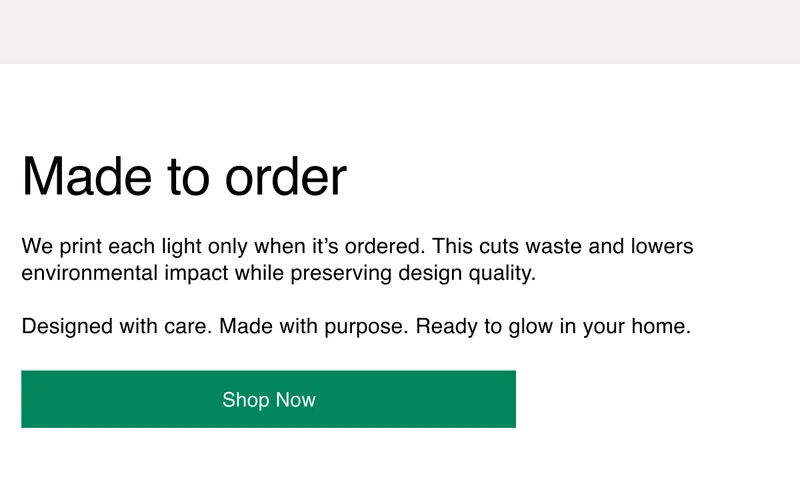 Made to order