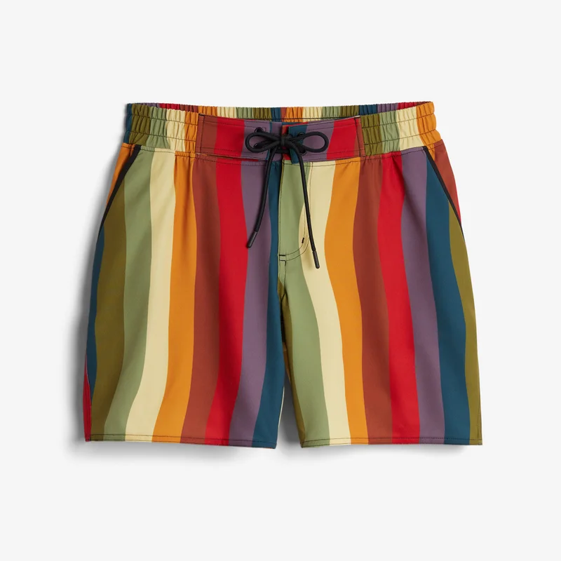 Image of Swim  7" Heritage Board Shorts Light Weight - Rainbow Wave