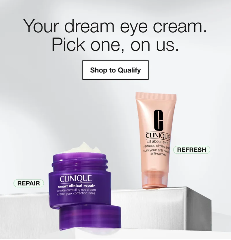 Your dream eye cream. | Pick one, on us. | Shop to Qualify | discount code | REPAIR