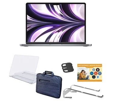 Apple MacBook Air 13" Laptop, M2 w/ Clip Case Carry Bag and Accessories