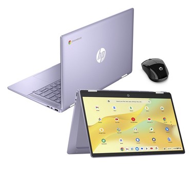 HP 14" Touch 2in1 Chromebook Laptop, Intel 128GB Storage, Mouse & Voucher