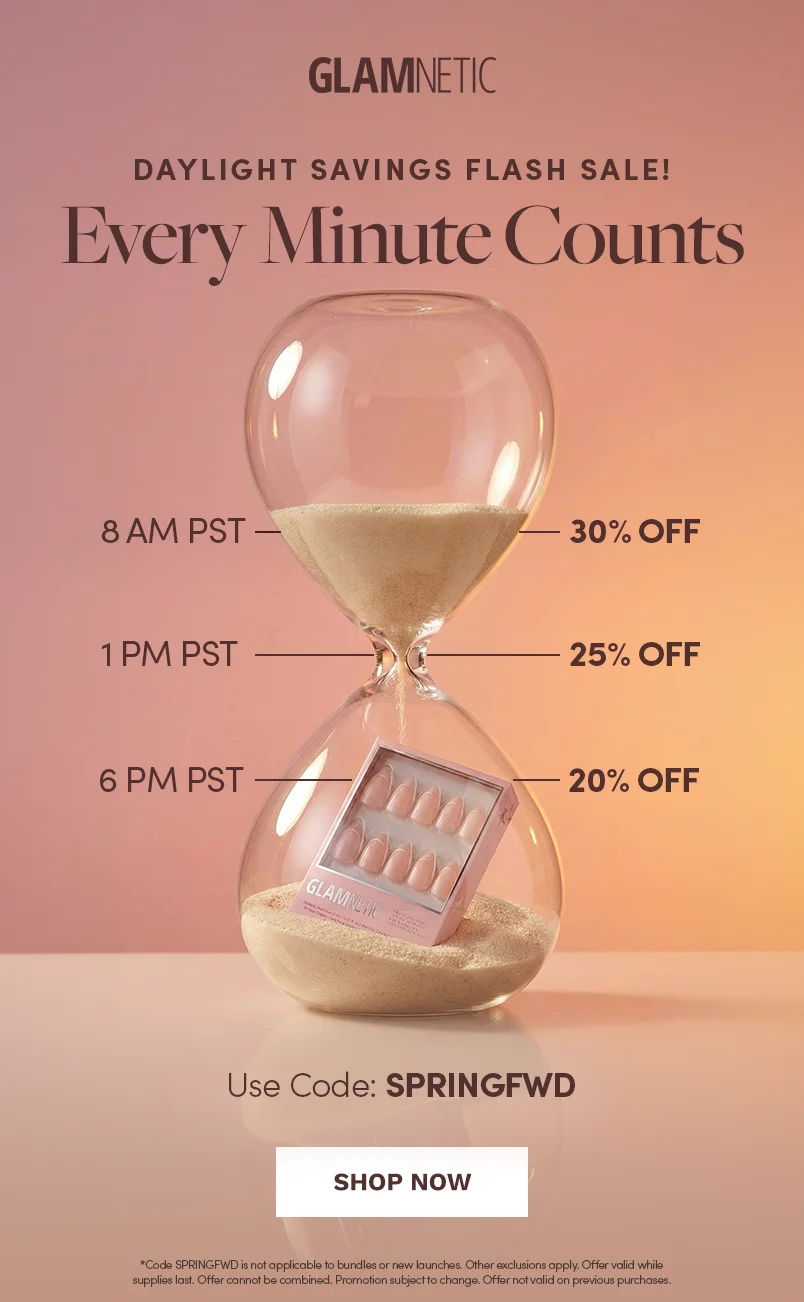 It's Daylight savings, up to 30% Off with the code SPRINGFWD