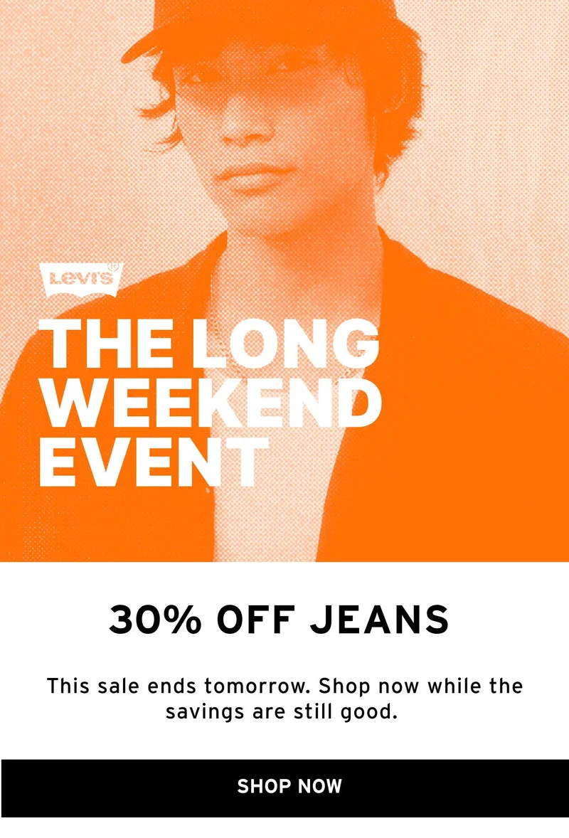 30% OFF LEVI'S® JEANS