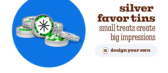 SILVER FAVOR TINS