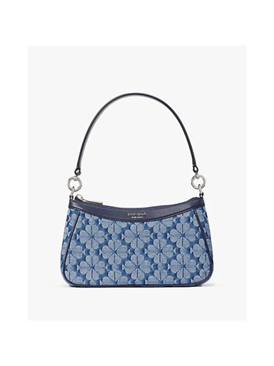 Spade Flower Jacquard Denim Convertible Shoulder Bag